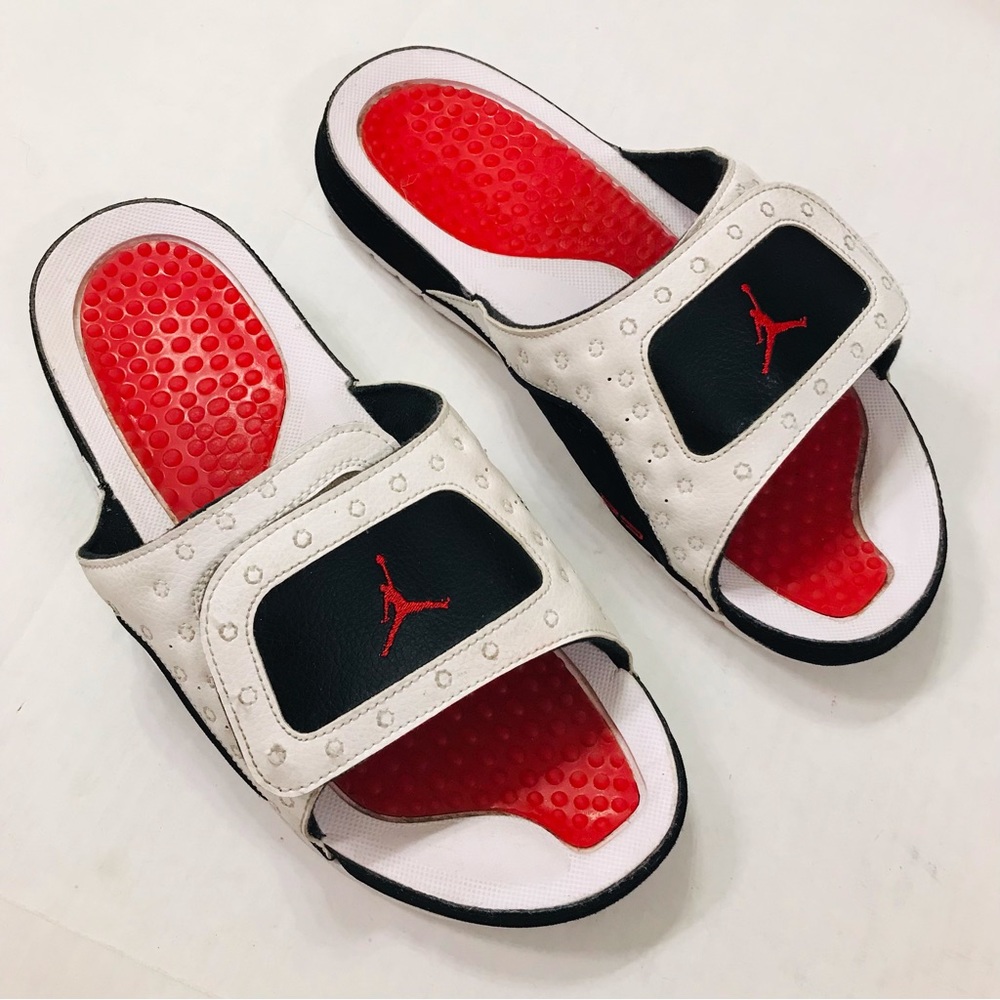 AIR Jordan Hydro 13 He Got Game Retro Slides White/True Red/Black 684915-106